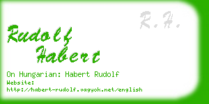 rudolf habert business card